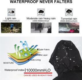 img 3 attached to Gute Men Women Rain Suits: Waterproof Rainstorm Coat with Shoe Cover - Ideal Motorcycle Rain Gear for Work & Cycling