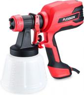 🔴 aoben 750w home electric paint sprayer with 8 nozzles and 3 spray patterns - perfect for fence, cabinet, and home painting (red) логотип