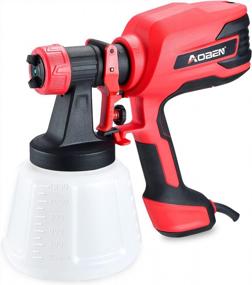 img 4 attached to 🔴 AOBEN 750w Home Electric Paint Sprayer with 8 Nozzles and 3 Spray Patterns - Perfect for Fence, Cabinet, and Home Painting (RED)