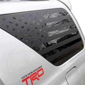 img 2 attached to XPLORE Offroad 4Runner - Matte Black American Flag Window Decals for 4th Gen, 2003-2009 - Exclusive Offer!