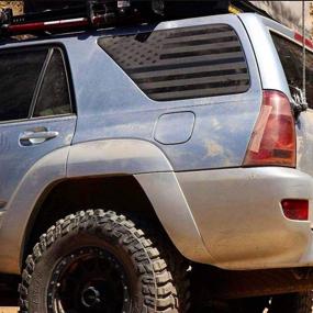 img 3 attached to XPLORE Offroad 4Runner - Matte Black American Flag Window Decals for 4th Gen, 2003-2009 - Exclusive Offer!