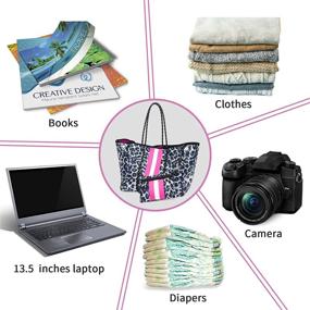 img 2 attached to Neoprene Handbags Cameras Clothing，Diaper Summer Women's Handbags & Wallets : Totes