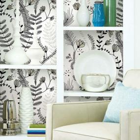 img 2 attached to Transform Your Space With RoomMates RMK11541RL Finlayson Gray Verso Peel And Stick Wallpaper
