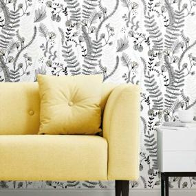 img 4 attached to Transform Your Space With RoomMates RMK11541RL Finlayson Gray Verso Peel And Stick Wallpaper