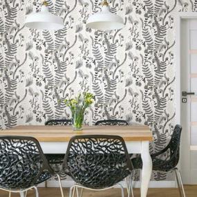 img 3 attached to Transform Your Space With RoomMates RMK11541RL Finlayson Gray Verso Peel And Stick Wallpaper
