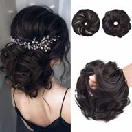 get the perfect messy bun look with reecho's long tousled hair bun extensions - black brown logo
