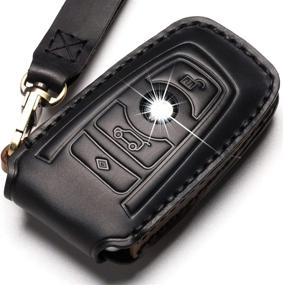 img 4 attached to ZiHafate Car Key Fob Cover with Keyless Remote Control - B Black