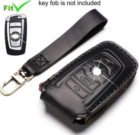 img 3 attached to ZiHafate Car Key Fob Cover with Keyless Remote Control - B Black