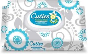 img 1 attached to 👶 Cuties Premium Baby Wipes 432 ct - Unscented Sensitive - Soft Packs of 72 - Gentle & Convenient