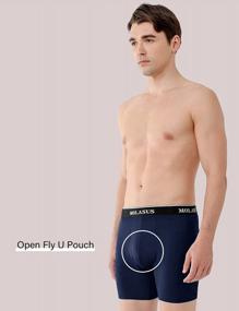 img 1 attached to Molasus Men'S Soft Cotton Boxer Briefs With Open Fly And Tagless Design