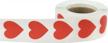red heart stickers, scrapbooking supplies, heart sticker pack, 0.75 inches, pack of 500 logo