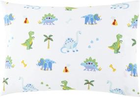 img 4 attached to Wildkin 100% Cotton Hypoallergenic Toddler Pillow Case For Boys & Girls, Measures 19 X 13.5 Inches Kids Pillowcase, Pillow Cover Fits A Toddler Sized Pillow (Dinosaur Land)