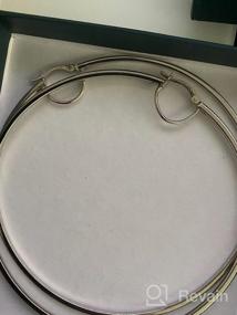 img 6 attached to Stylishly Bold: LeCalla Sterling Silver Italian Large Hoop Earring For Chic Women
