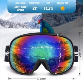 img 1 attached to Наслаждайтесь приключениями с лыжными очками Snowledge для унисекс с защитой от ультрафиолета и двойными линзами с защитой от запотевания