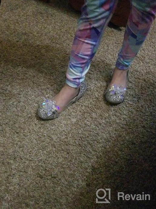 img 1 attached to FUNNA Girls Dress Shoes: Sparkly Flats for Princess Costume, Flower Wedding Party & More! review by Jennifer Norris