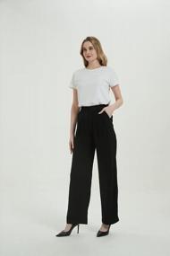 img 2 attached to Tronjori Women'S High-Waist Straight-Leg Dress Pants With Wide-Leg Fit And Regular Waistband - Perfect For Casual And Formal Occasions