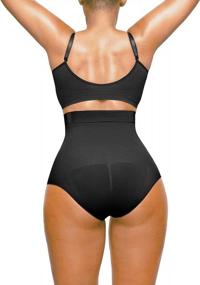 img 2 attached to Women'S Seamless High Waist Tummy Control Shapewear Brief With Butt Lifter - SHAPERX Sculpting Underwear