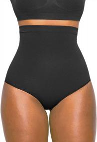 img 4 attached to Women'S Seamless High Waist Tummy Control Shapewear Brief With Butt Lifter - SHAPERX Sculpting Underwear