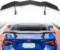 upgrade your ride with a matte black trunk wing spoiler: universal fit for subaru brz, scion frs, chevy camaro & ford mustang gt logo