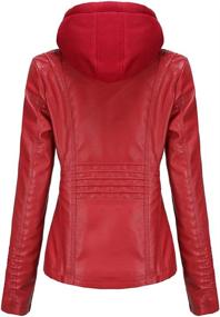 img 2 attached to 🧥 Tagoo Women's Leather Motorcycle Jacket with Removable Outerwear - Coats, Jackets, and Vests