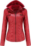 🧥 tagoo women's leather motorcycle jacket with removable outerwear - coats, jackets, and vests logo