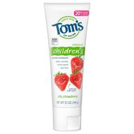 🍓 natural toms maine strawberry anticavity toothpaste for effective oral care logo