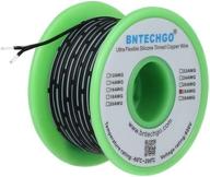 28 awg silicone ribbon cable flexible 2p black 50 ft flat wire bntechgo logo