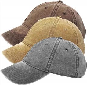 img 4 attached to 🧢 Versatile Unisex Adjustable Baseball Caps - Guwfuve 3Pack: Ideal Sports Hat