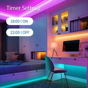img 1 attached to HBN Smart LED Strip Lights, 16.4Ft WiFi RGB LED Light Strips Work With Alexa And Google Assistant, 5050 Color Changing LED With Remote App Control And Music Sync For Bedroom, Living Room, Kitchen