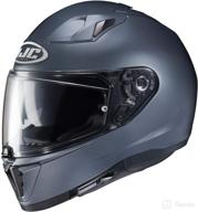 hjc helmets helmet semi flat anthracite logo