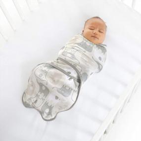 img 3 attached to Grazer Ingenuity Easy-Wrap Adjustable 2-Pack Baby Swaddle Set With Convenient Farewell Fuss Feature