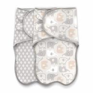 grazer ingenuity easy-wrap adjustable 2-pack baby swaddle set with convenient farewell fuss feature logo