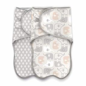 img 4 attached to Grazer Ingenuity Easy-Wrap Adjustable 2-Pack Baby Swaddle Set With Convenient Farewell Fuss Feature
