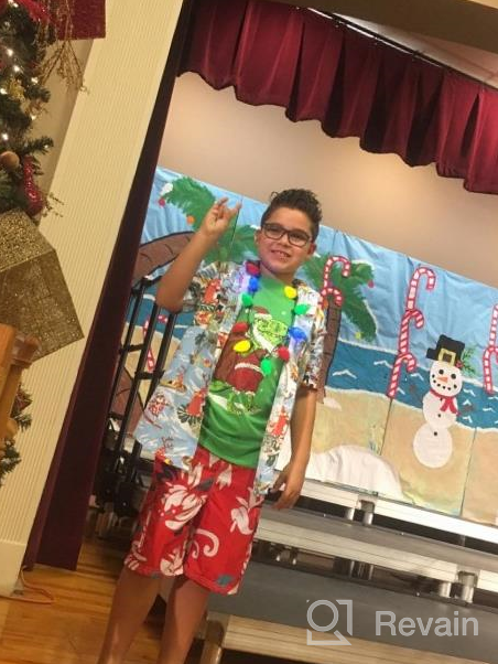 img 1 attached to Tropical Hawaiian Christmas Shirts for Boys - SSLR Tops, Tees & Shirts review by Ryan Lawrence