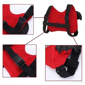 img 2 attached to EPLAZA Bat-Like Toddler Harnesses with Leashes - Anti Lost Wrist Link Wristband for 1.5 to 3 Years - Girls, Boys Safety - Cotton Red