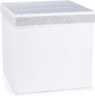 💍 hortense b. hewitt bling wedding card box - 10 x 10-inch, white logo