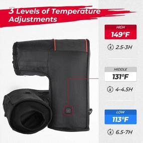 img 3 attached to Kemimoto Heated Handlebar Warmers For ATV Gloves Three Heating Levels Handlebar Mitts Mens Winter Gloves Compatible With Sportsman Scrambler FourTrax Grizzly
