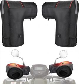 img 4 attached to Kemimoto Heated Handlebar Warmers For ATV Gloves Three Heating Levels Handlebar Mitts Mens Winter Gloves Compatible With Sportsman Scrambler FourTrax Grizzly