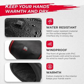 img 2 attached to Kemimoto Heated Handlebar Warmers For ATV Gloves Three Heating Levels Handlebar Mitts Mens Winter Gloves Compatible With Sportsman Scrambler FourTrax Grizzly
