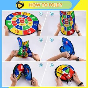 img 1 attached to Get Ready For Dino-Mite Fun With Ayeboovi'S 26 Inch Dart Board For Kids: Perfect For Indoor And Outdoor Yard Games, Includes 12 Sticky Balls!