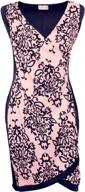 usa-made slimming bodycon sheath dress for plus size women in pink and navy by funfash logo