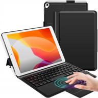 ipad 9th gen touch keyboard with apple pencil holder, smart touchpad & magic trackpad for improved productivity on 10.2 inch ipad logo