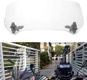 img 1 attached to 🏍️ Enhance Your Motorcycle Riding Experience with Qiilu Universal Adjustable Clip On Windshield Extension Spoiler