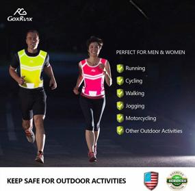 img 2 attached to GoxRunx Reflective Running Vest Gear Cycling Motorcycle Reflective Vest,High Visibility Night Running Safety Vest