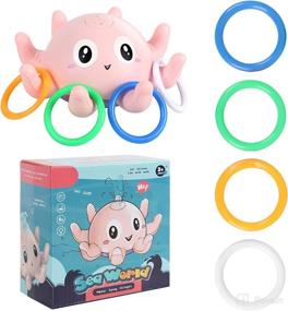 img 3 attached to 🐙 Leipal Octopus Baby Bath Toys: Light Up, Spray Water, and Sprinkle Fun for Kids! (Pink)