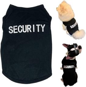 img 4 attached to 🐾 Large Black Dog Shirt Security Cat Apparel Costume for Cosplay - Breathable Pet T-Shirt for Summer Clothes Vest, Perfect for Dogs Puppy Boy Girl