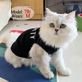 img 1 attached to 🐾 Large Black Dog Shirt Security Cat Apparel Costume for Cosplay - Breathable Pet T-Shirt for Summer Clothes Vest, Perfect for Dogs Puppy Boy Girl