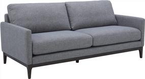 img 4 attached to Upgrade Your Space With The Sleek Rivet Apartment Sofa In Fog Grey