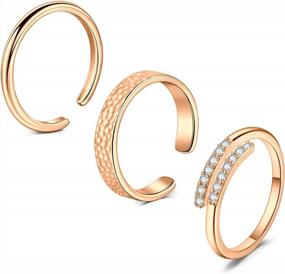 img 4 attached to Get Summer-Ready With MODRSA'S Adjustable Toe Rings And Anklets For Women In Silver And Rose Gold