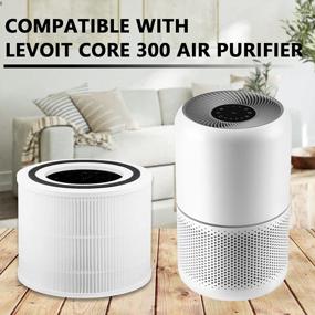 img 3 attached to LEVOIT Core 300 Replacement Filter - 2 Pack, H13 True HEPA Filter for 🌬️ Core 300 and Core 300S VortexAir Air Purifier, 3-in-1, White - Compared to Core 300-RF